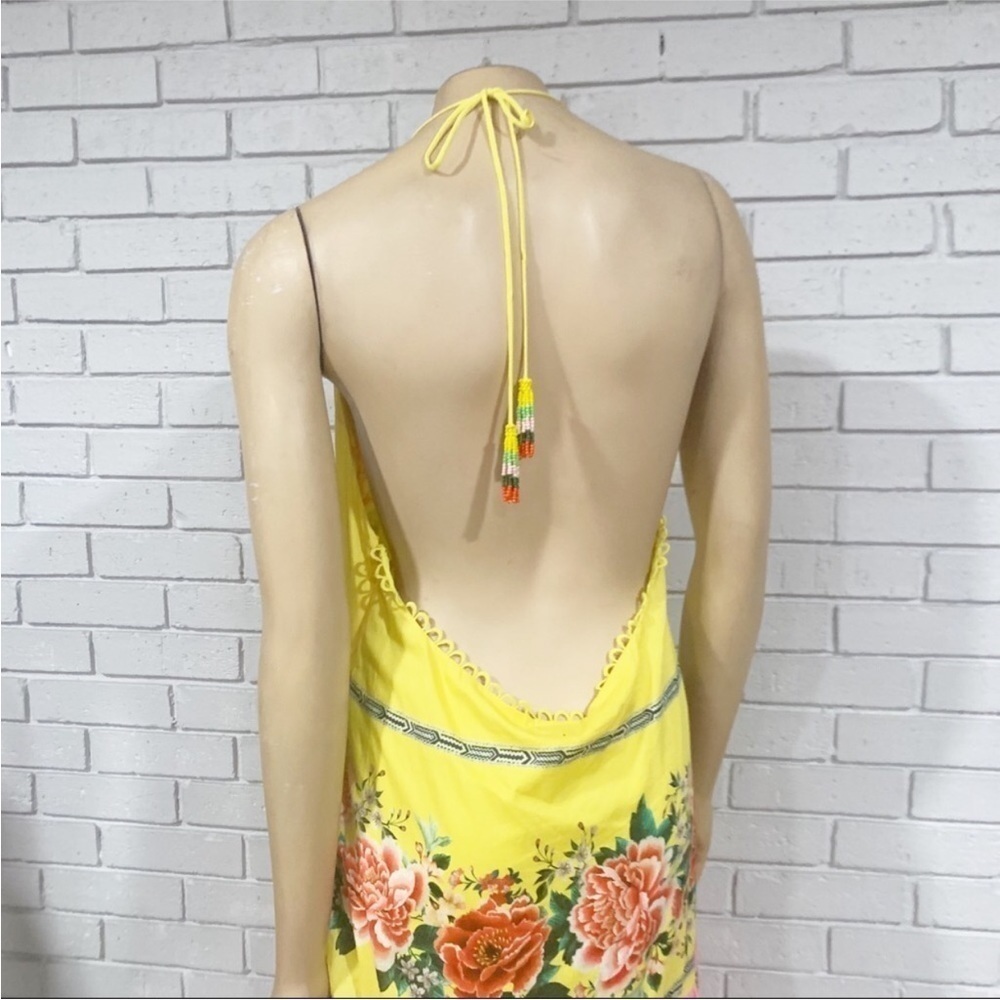 Farm Rio Manuela Floral Pastel Maxi Dress -‎ Size Large - Picture 6 of 6